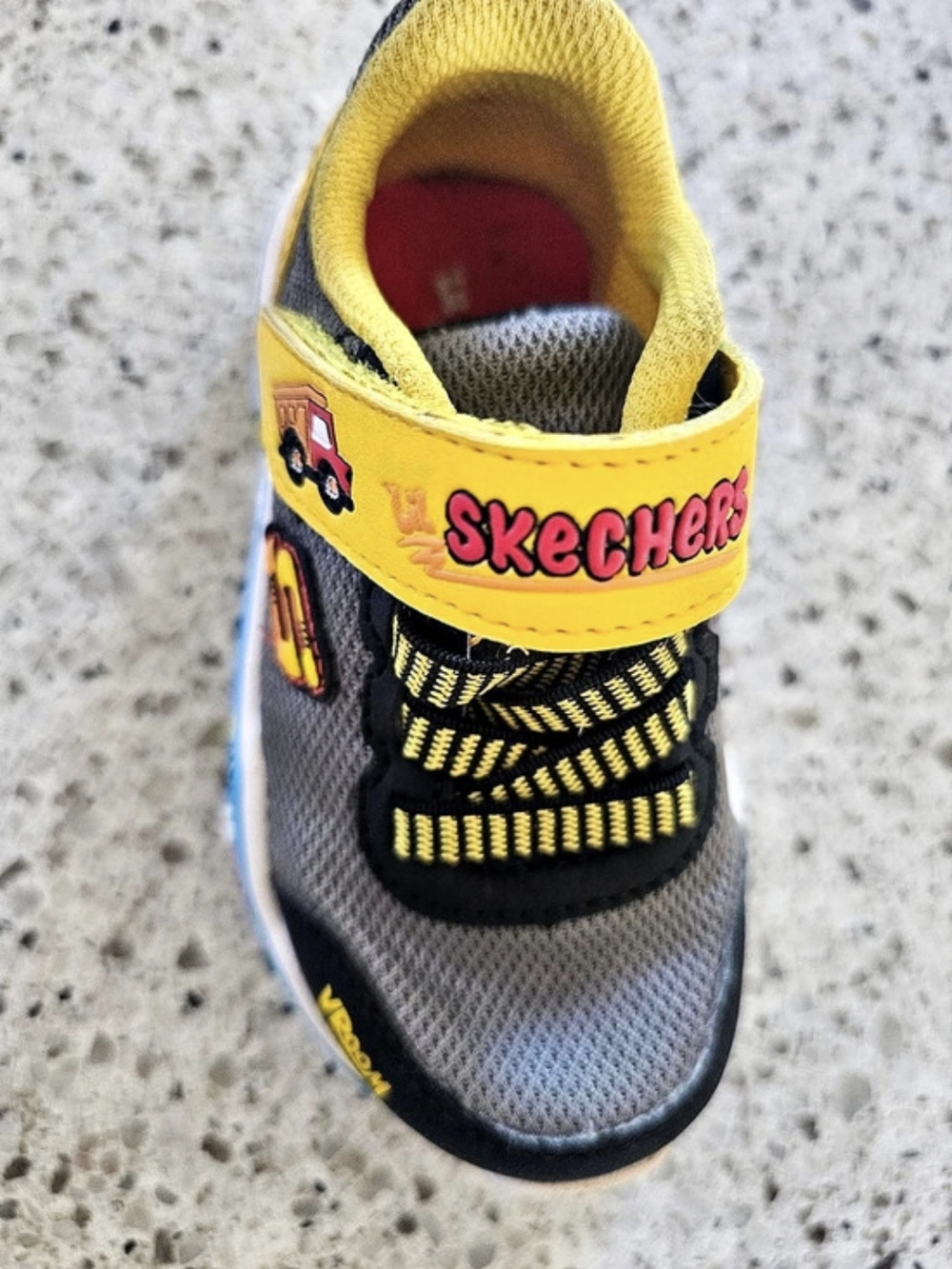 Skechers Play Scene Kids Gray & Yellow Sneakers
